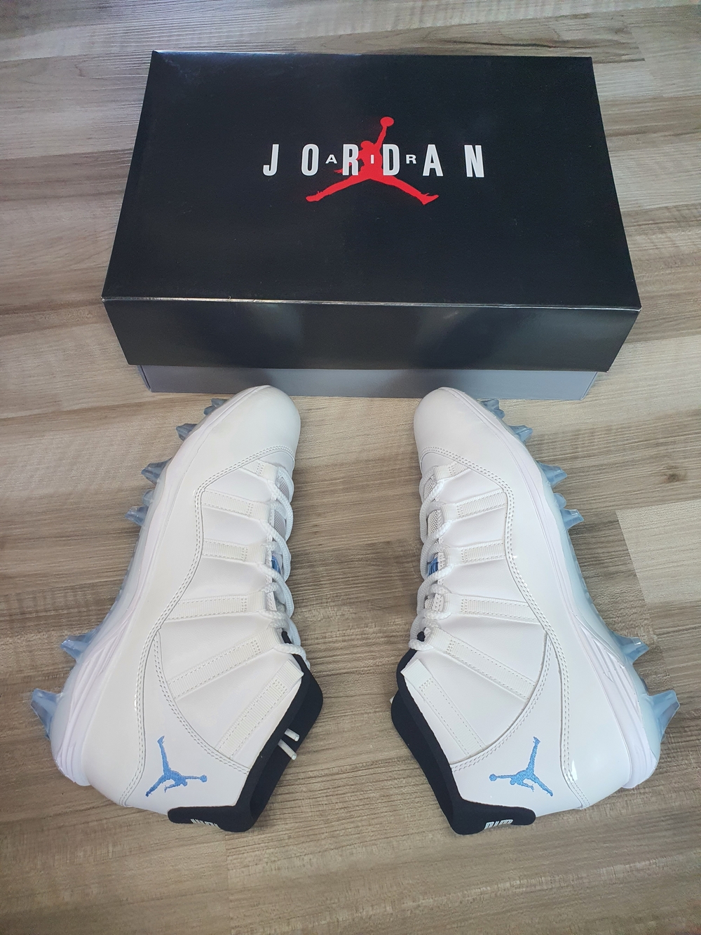 Lot Of 3 Air Jordan 11 Mid TD Football Cleats Legend Blue Mens Sz 10.5 - 9.5 - 8 - Picture 12 of 12